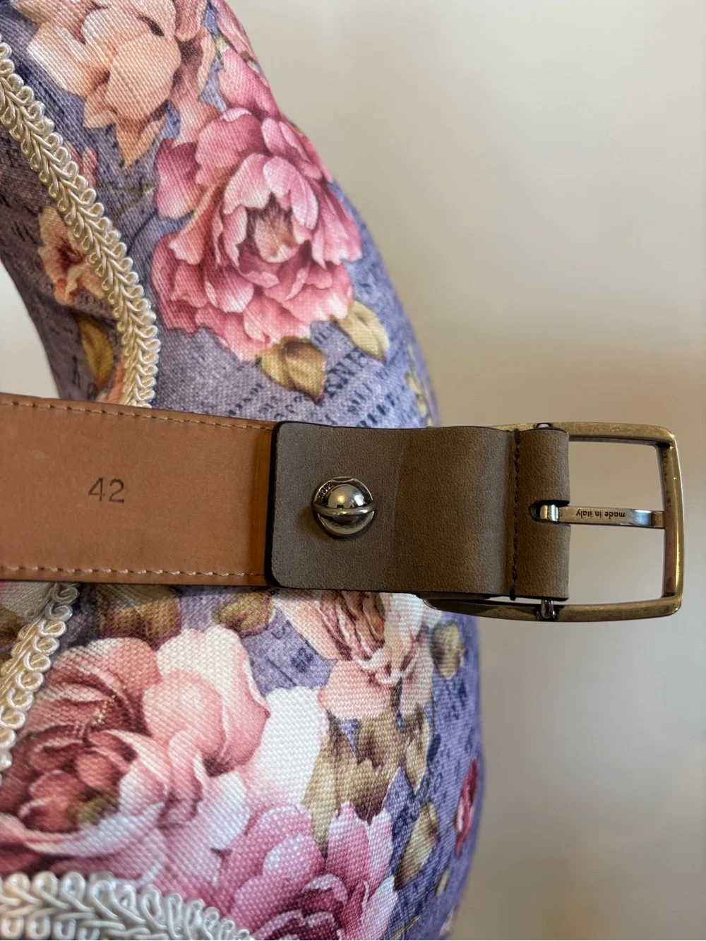 Salvatore Ferragamo men’s suede belt